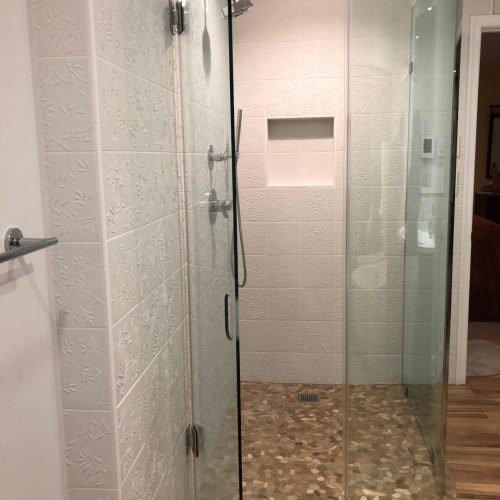 modern bathroom glass shower